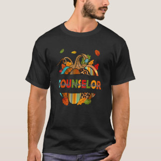 Yyna Leopard Fall Autumn Thanksgiving Counsellor S T-Shirt