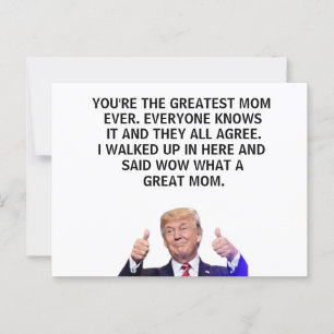 YYou're The Greatest Mum Ever, Funny Mother's Day Postcard