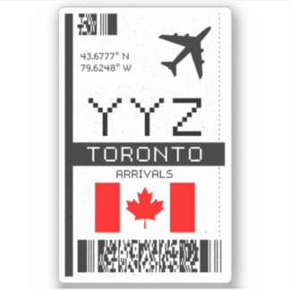 YYZ Toronto, Canada Airport Boarding Pass - Travel