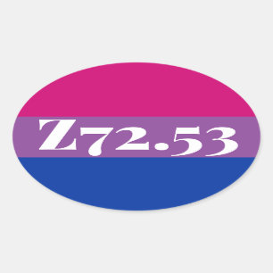 Z72.53: High Risk Bisexual Oval Sticker