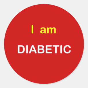 z77 - I am DIABETIC. Classic Round Sticker
