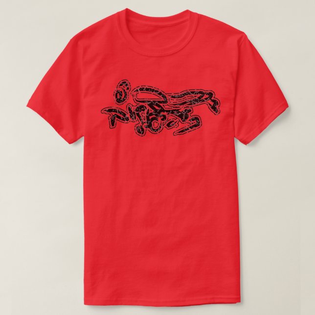 Z900RS Motorcycle Calligraphy Vintage BK T-Shirt (Design Front)