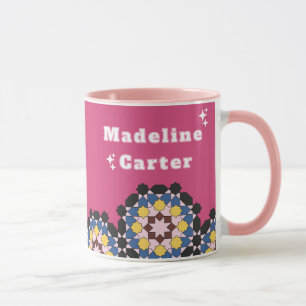 Z9-Rose & Geometric Elegance Mug