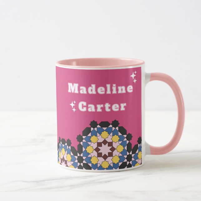 Z9-Rose & Geometric Elegance Mug (Right)