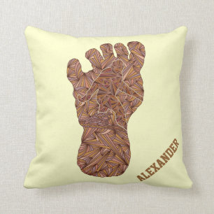 Z Bigfoot Sasquatch Track Personalised Home Decor Cushion