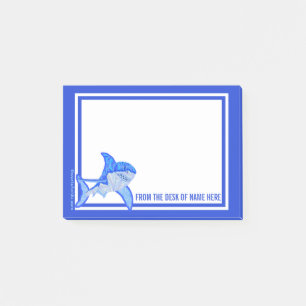 Z Blue Great White Shark Colourful Sea Animal Post-it Notes