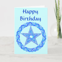 Z Blue Pentagram Wiccan Magical Things Birthday