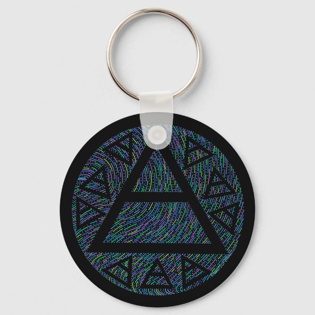 Z Colourful New Age Platos Air Sign Triad Key Ring (Front)