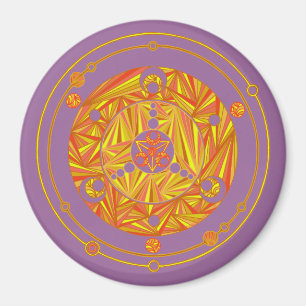 Z Cool Crop Circle Golden Yellow Magnet