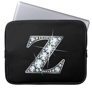 Z Faux-"Diamond" Monogram Laptop Sleeve
