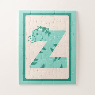 🦓Z is for Zebra – Fun Animal Alphabet Poster Jigsaw Puzzle