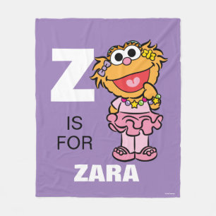 Z is for Zoe   Add Your Name Fleece Blanket