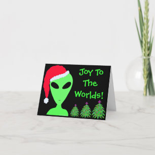 Z LGM Personalised Joy To The Worlds Christmas Holiday Card