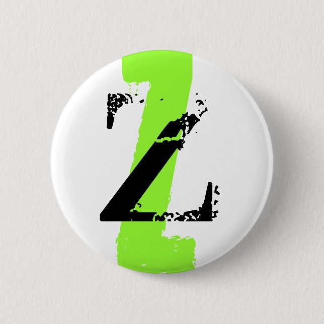 Z monogram 6 cm round badge (Front)