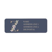 Z Monogram Floral Personalised