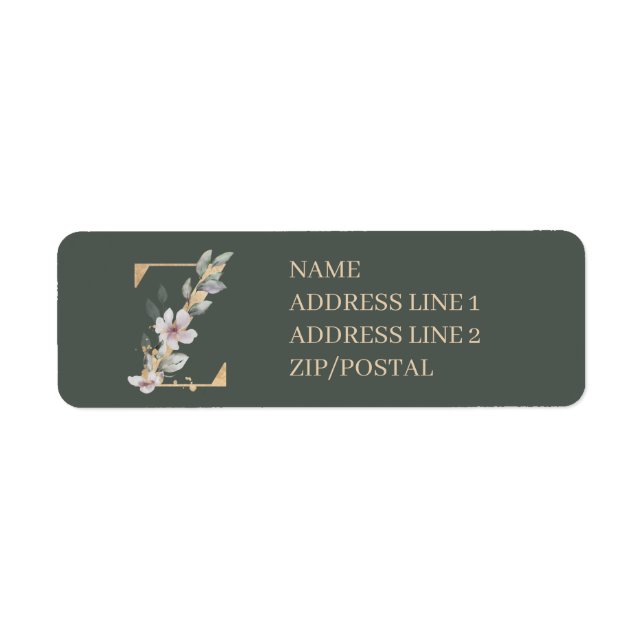 Z Monogram Floral Personalized (Front)