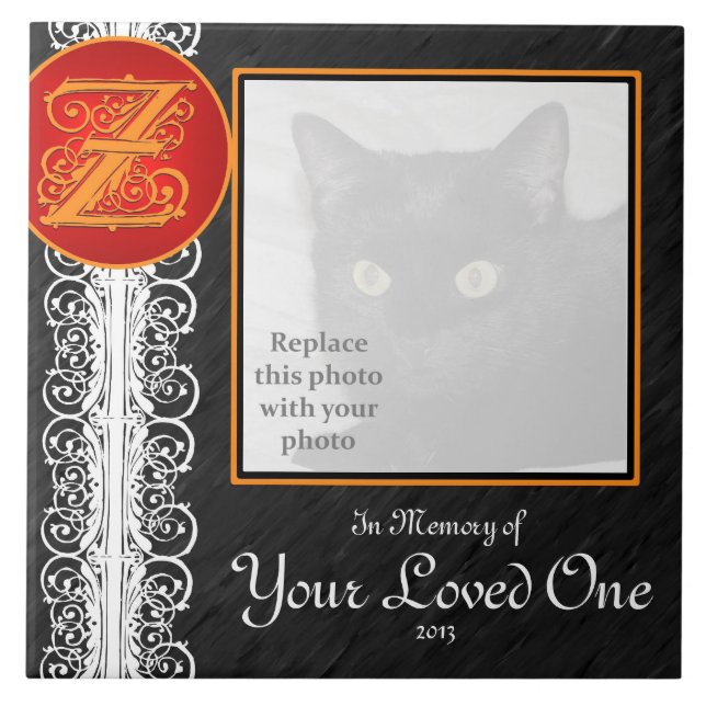 Z Monogram "In Memory of Your Loved One" Tile (Front)