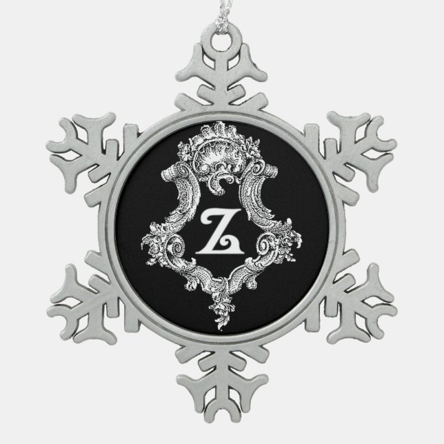 Z Monogram Initial Ornament (Front)