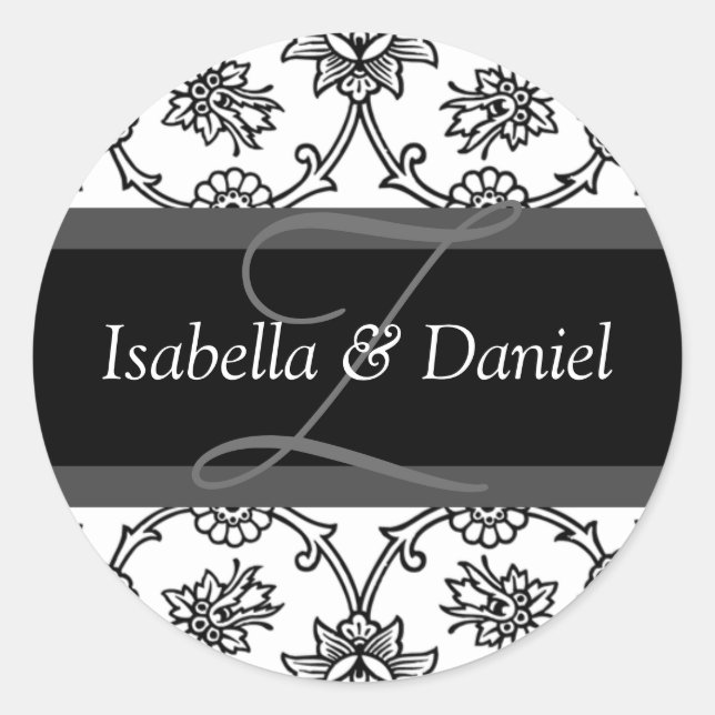 Z Monograms For Wedding Invitation Seals (Front)
