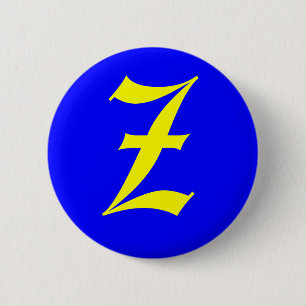 Z - OLD ENGLISH 6 CM ROUND BADGE