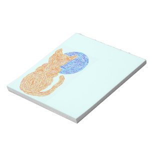 Z Orange Cat And The Moon Abstract Art Fun Notes