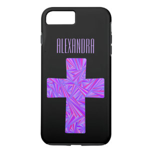 Z Purple Cross Christian ifone7P Personalised iPhone 8 Plus/7 Plus Case