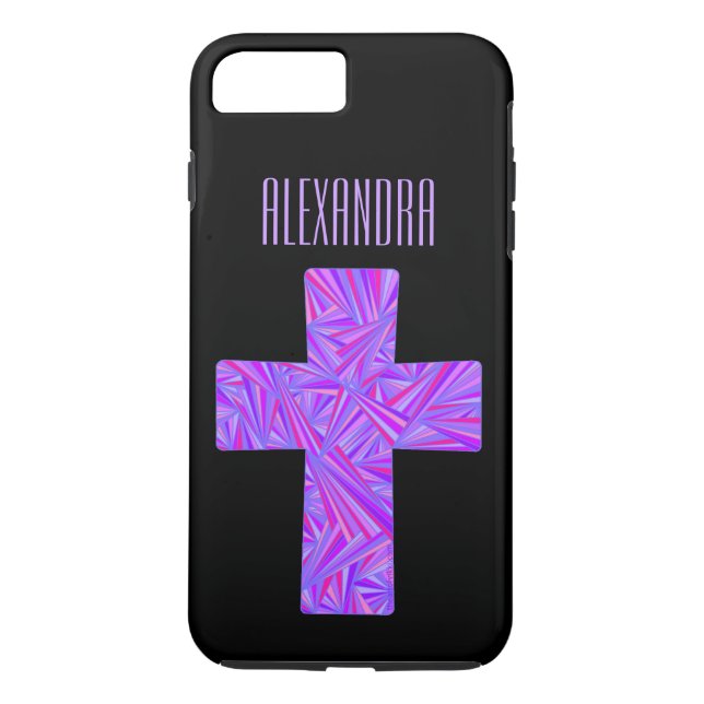 Z Purple Cross Christian ifone7P Personalised Case-Mate iPhone Case (Back)
