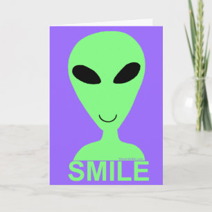 Z Smile It's Your Birthday Happy Alien Greeting Card