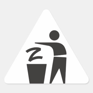 Z to the Trash Triangle Sticker