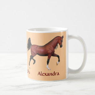 Z Trotting Bay Horse Lover Personalised Coffee Mug