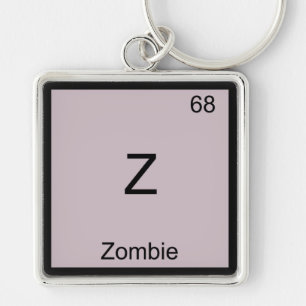 Z - Zombie Funny Chemistry Element Symbol T-Shirt Key Ring