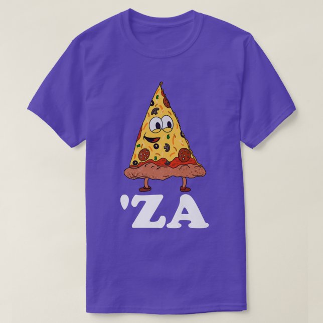 Za Pizza Slang za  Funny Slice Of Pizza Abbreviati T-Shirt (Design Front)