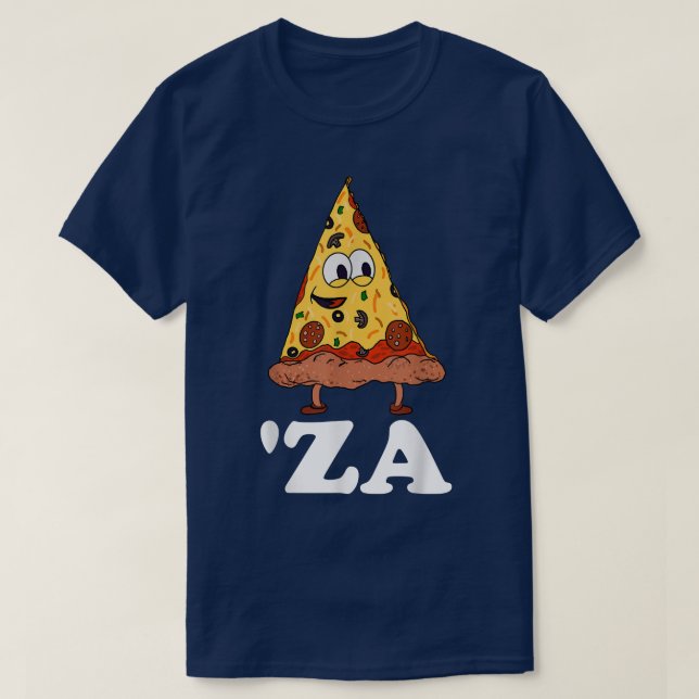 Za Pizza Slang za  Funny Slice Of Pizza Abbreviati T-Shirt (Design Front)
