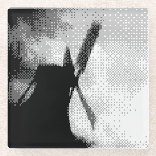 zaanse schans windmills glass coaster (Front)