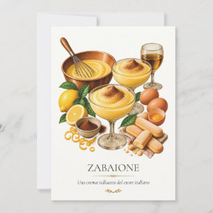 Zabaione – Vintage Italian Dessert Invitation