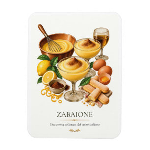 Zabaione - Vintage Italian Dessert Magnet