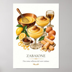 Zabaione – Vintage Italian Dessert Poster