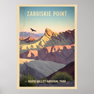 Zabriskie Point Death Valley National Park V01 Poster