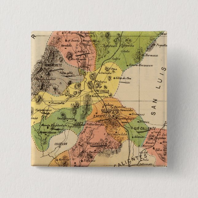 Zacatecas, Mexico 15 Cm Square Badge (Front)