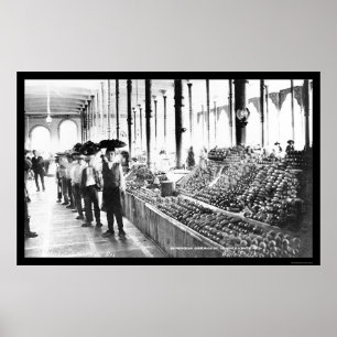 Zacatecas, Mexico Food Market 1904 Poster