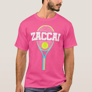 Zaccai Name Tennis Player Boys Ball And Racket Spo T-Shirt