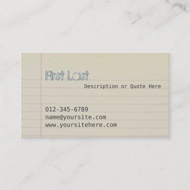 Zach Business Card (Front)