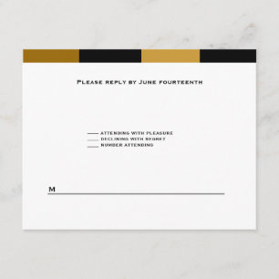 Zachary Gold Brown Black RSVP Card