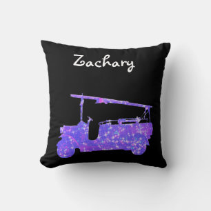 Zachary Name With A Fire Truck, Cushion