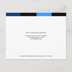 Zachary Royal Navy Blue Reception Card