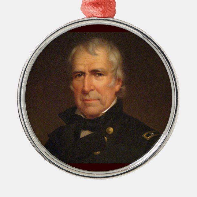 Zachary Taylor 12th President Metal Tree Decoration (Front)