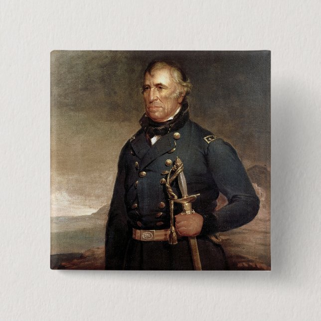 Zachary Taylor 15 Cm Square Badge (Front)