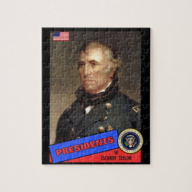 Zachary Taylor Baseball Card Jigsaw Puzzle (Vertical)