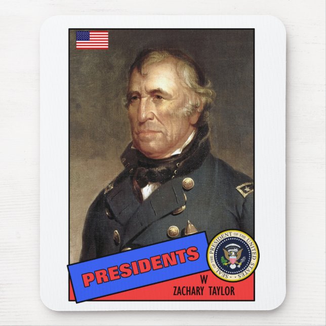 Zachary Taylor Baseball Card Mouse Mat (Front)