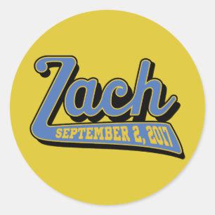zach's bar mitzvah classic round sticker